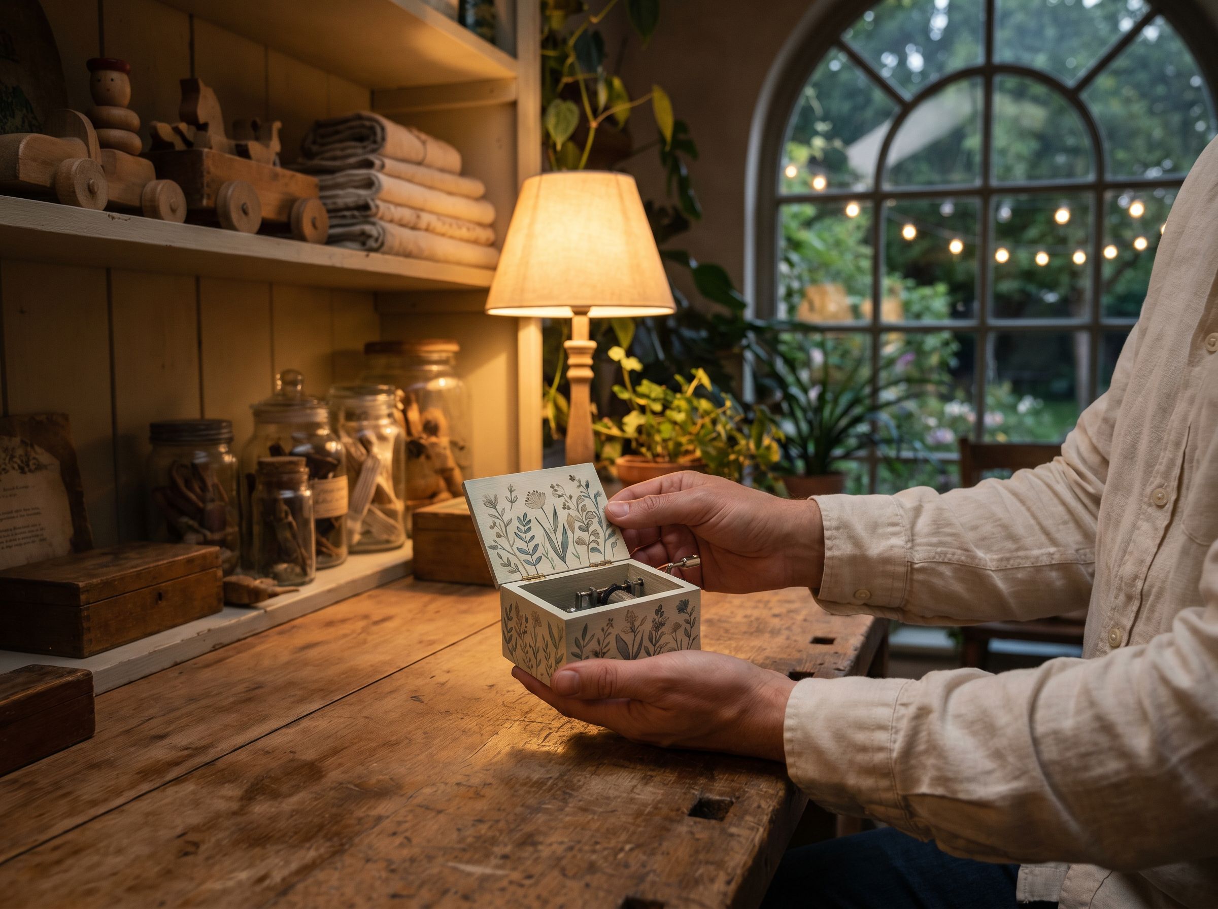 L'atelier — scène éditoriale d'une maison de boîtes à musique